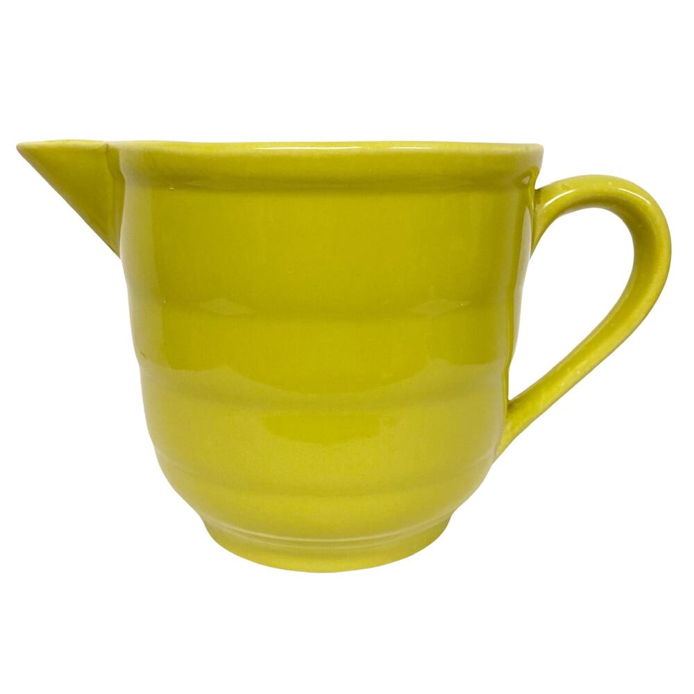 Vintage Bauer USA MCM Green Ringware Pitcher Bowl W Handle Decor Gift